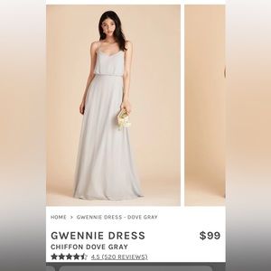 Gwennie Dress - Dove Gray bridesmaid dress.